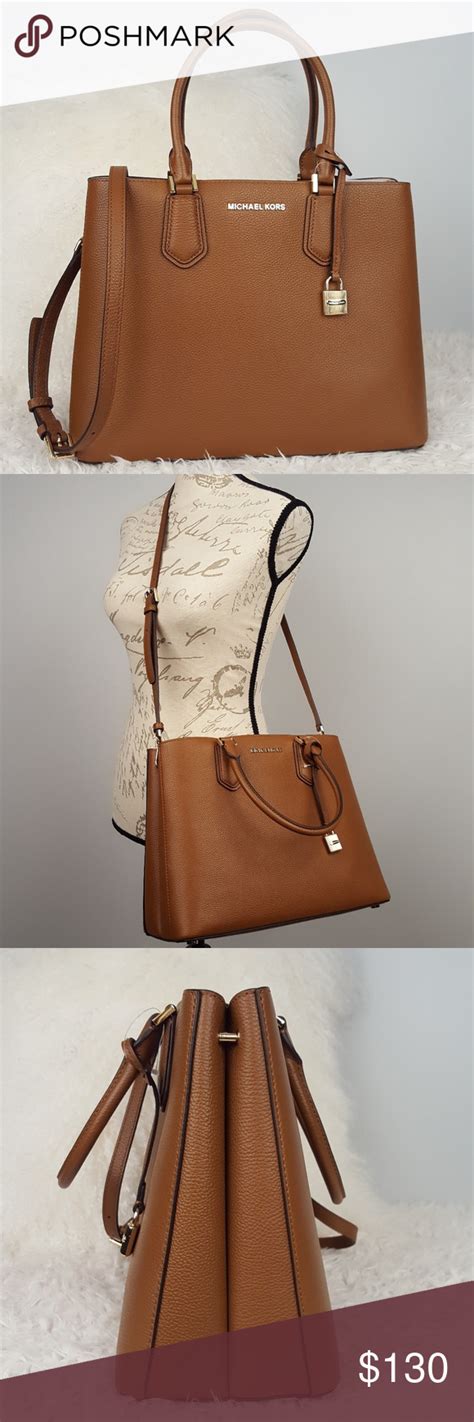 michael kors adele large satchel dimensions|Michael Kors Satchels .